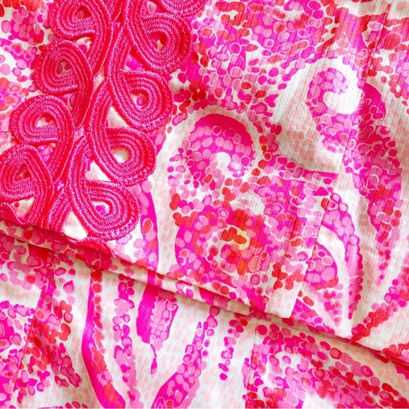 Lilly Pulitzer Ryder Pink Pout Paisley Print Shift Mini Dress 4 - Picture 12 of 12